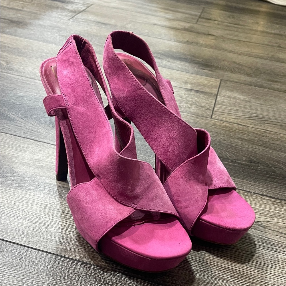 Diane Von Furstenberg Magenta Platform Heels